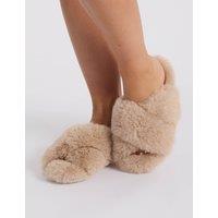 Boux Avenue Crossover Slippers Oatmeal