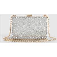 River Island Pearl Clutch Bag Silver
