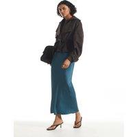 River Island Maxi Slip Skirt Blue