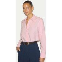 Jigsaw Pure Cotton Collared Relaxed Shirt Pink