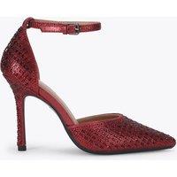 Kurt Geiger Ankle Strap Stiletto Heel Pointed Shoes Red