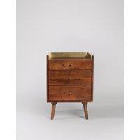 Swoon Fresco Mango Wood 3 Drawer Bedside Table Brown