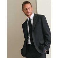 Charles Tyrwhitt Slim Fit Super 120s Wool Sharkskin Suit Jacket Charcoal