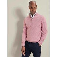 Charles Tyrwhitt Pure Merino Wool Half Zip Jumper Pink
