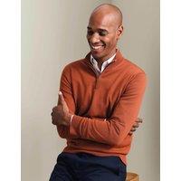 Charles Tyrwhitt Pure Merino Wool Half Zip Jumper Orange
