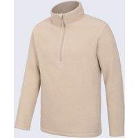 Mountain Warehouse Borg Fleece Half Zip Sweatshirt Beige