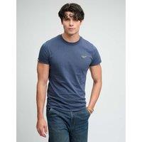 Superdry & Co Slim Fit Pure Cotton Embroidered Logo T-Shirt Navy