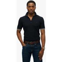 Superdry & Co Pure Cotton Knitted Polo Shirt Navy
