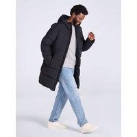 Mountain Warehouse Water Resistant Padded Hooded Jacket Black/Black