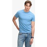Superdry & Co Slim Fit Pure Cotton Embroidered Logo T-Shirt Light Blue