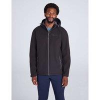 Mountain Warehouse Water-Resistant Hooded Softshell Jacket Black