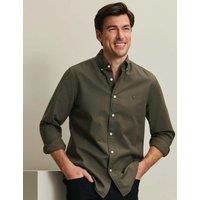 Charles Tyrwhitt Slim Fit Pure Cotton Washed Oxford Shirt Olive