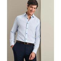 Charles Tyrwhitt Slim Fit Non Iron Pure Cotton Dobby Shirt White