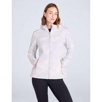 Mountain Warehouse Exodus Water Resistant Printed Softshell Jacket Light Grey