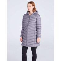 Mountain Warehouse Florence Padded Hooded Longline Jacket Mauve