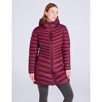 Mountain Warehouse Florence Padded Hooded Longline Jacket Burgundy