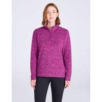 Mountain Warehouse Snowdon Mlange Half Zip Fleece Sweatshirt Plum