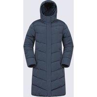 Mountain Warehouse Alexia Hooded Longline Puffer Coat Blue