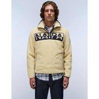Napapijri Archive Relaxed Fit Half Zip Fleece Cream