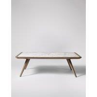 Swoon Lilleby Mango Wood White Marble Coffee Table White