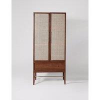 Swoon Raphia Acacia Wood 1 Drawer Wardrobe Medium Brown