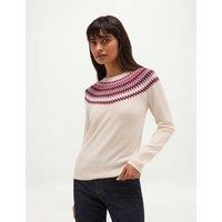 HOBBS Merino Wool Blend Sparkly Slash Neck Jumper Cream