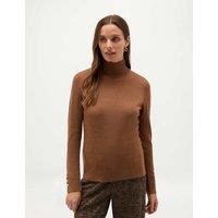 HOBBS Pure Merino Wool Roll Neck Jumper Brown