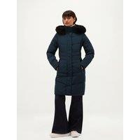 HOBBS Hooded Puffer Coat Blue