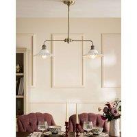 Laura Ashley Beca Gallery Bar Pendant Light Antique Brass