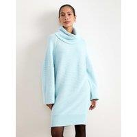 Phase Eight High Neck Mini Jumper Dress Light Green