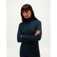 HOBBS Pure Merino Wool Roll Neck Jumper Blue