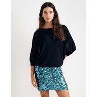 Phase Eight Sequin Batwing Mini Bodycon Dress Black Mix