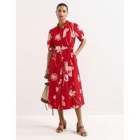 Phase Eight Floral Midi Skater Dress Red Mix
