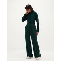HOBBS Elasticated Waist Wide Leg Trousers Green