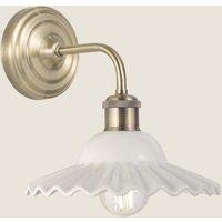 Laura Ashley Beca Ceramic & Metal Wall Light Antique Brass