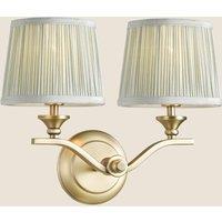 Laura Ashley Hemsley Metal 2 Lamp Wall Light Antique Brass