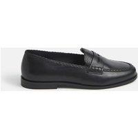 ACCESSORIZE Leather Penny Loafers Black