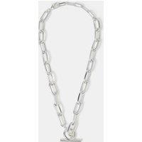 ACCESSORIZE Silver Plated Chunky T-Bar Necklace Silver