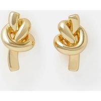 ACCESSORIZE 14 Ct Gold-Plated Knot Stud Earrings Gold