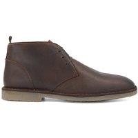 Dune London Leather Chukka Boots Dark Brown