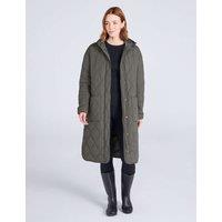 Mountain Warehouse Padded Hooded Longline Jacket Khaki