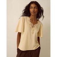 Monsoon Pure Cotton V-Neck T-Shirt Yellow