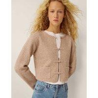 Monsoon Crew Neck Cardigan Natural