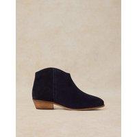 White Stuff Wide Fit Suede Ankle Boots Navy