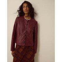 Monsoon Biker Jacket Berry