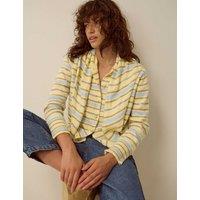 Monsoon Crew Neck Striped Cardigan Yellow Mix