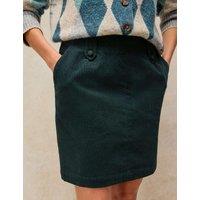 White Stuff Cotton Rich Cord Mini A-Line Skirt Green