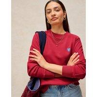 White Stuff Pure Cotton Heart Sweatshirt Pink