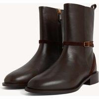 HOBBS Leather Flat Shoe Boots Brown