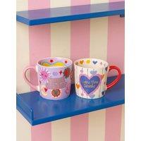 ELEANOR BOWMER Set of 2 Love You Bestie & Soul Sister Mugs Multi